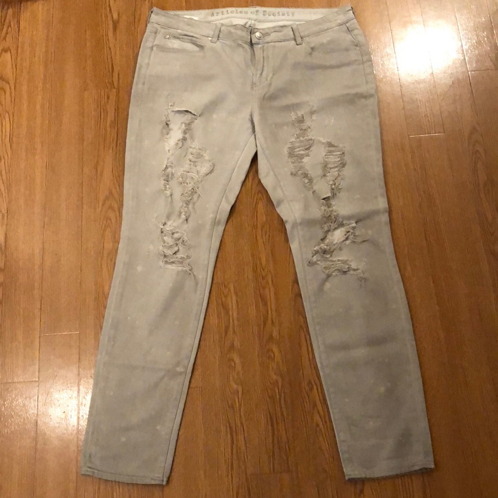 Light Gray Ripped Jeans